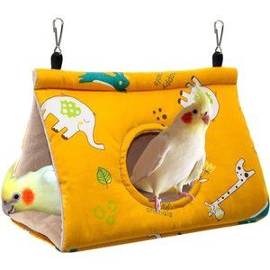 Winter Warm Bird Nest House - Hanging Hammock Velvet Shed Hut Cage Plush Fluffy